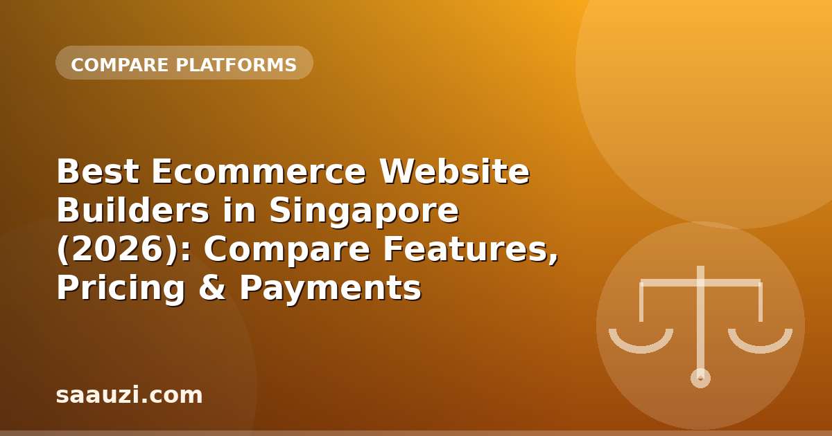 Best Ecommerce Website Builders in Singapore (2026): Compare Features, Pricing & Payments