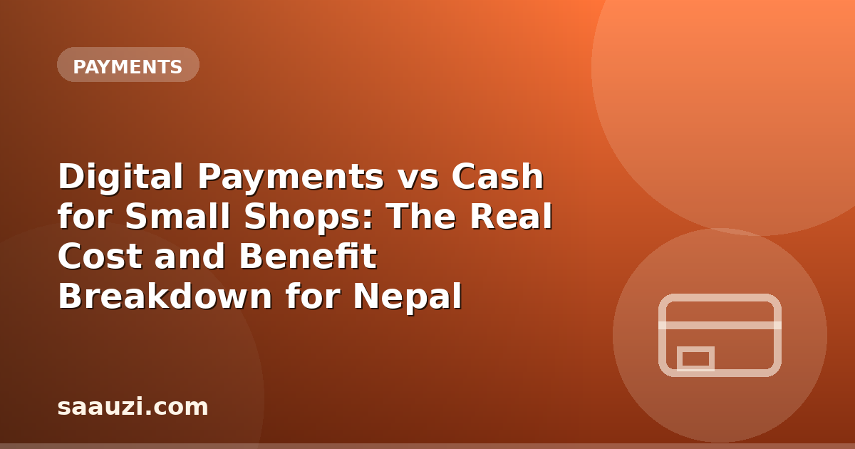 Digital Payments vs Cash for Small Shops: The Real Cost and Benefit Breakdown for Nepal