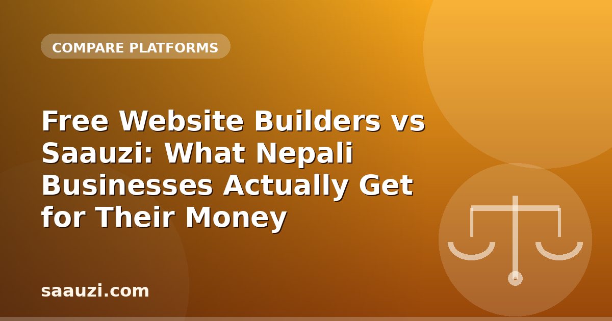 Free Website Builders vs Saauzi: What Nepali Businesses Actually Get for Their Money