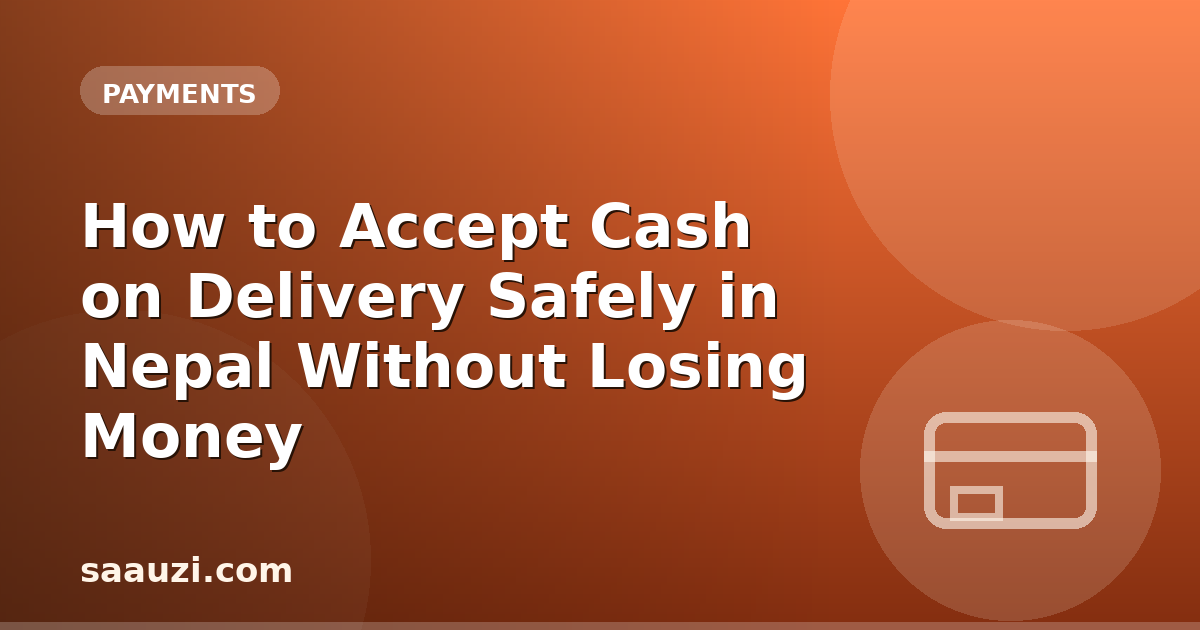 How to Accept Cash on Delivery Safely in Nepal Without Losing Money