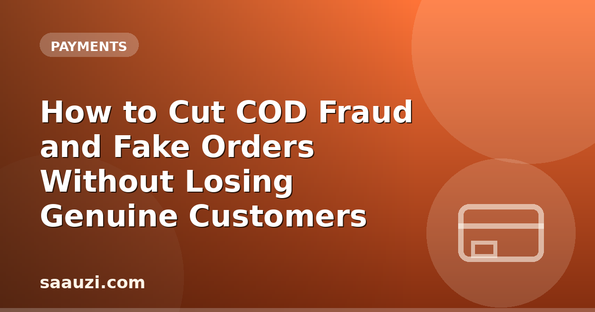 How to Cut COD Fraud and Fake Orders Without Losing Genuine Customers