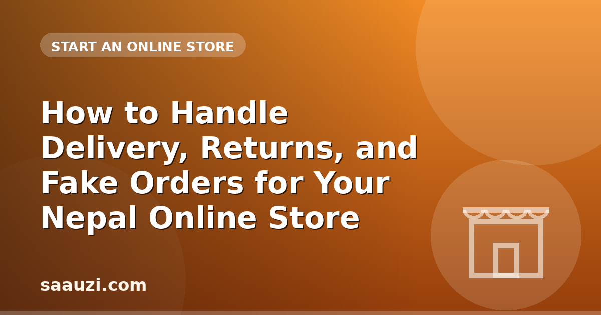 How to Handle Delivery, Returns, and Fake Orders for Your Nepal Online Store
