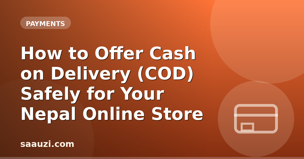 How to Offer Cash on Delivery (COD) Safely for Your Nepal Online Store