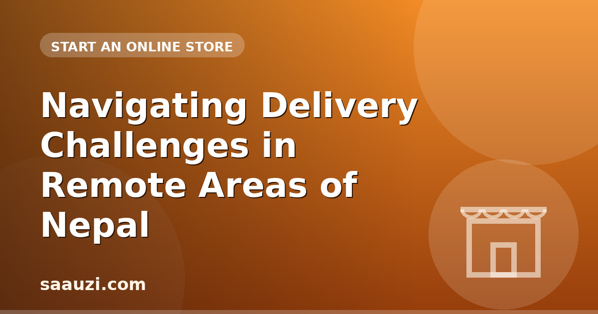 Navigating Delivery Challenges in Remote Areas of Nepal