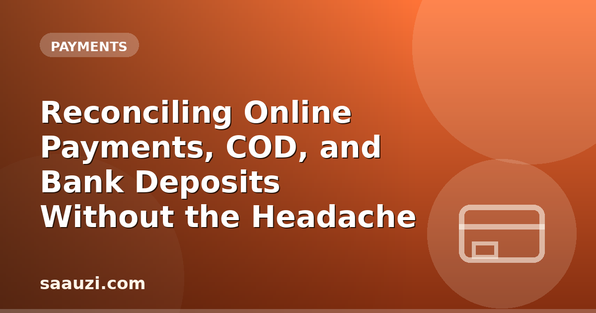Reconciling Online Payments, COD, and Bank Deposits Without the Headache
