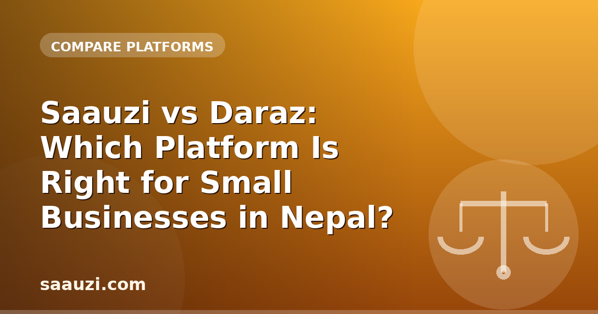 Saauzi vs Daraz: Which Platform Is Right for Small Businesses in Nepal?
